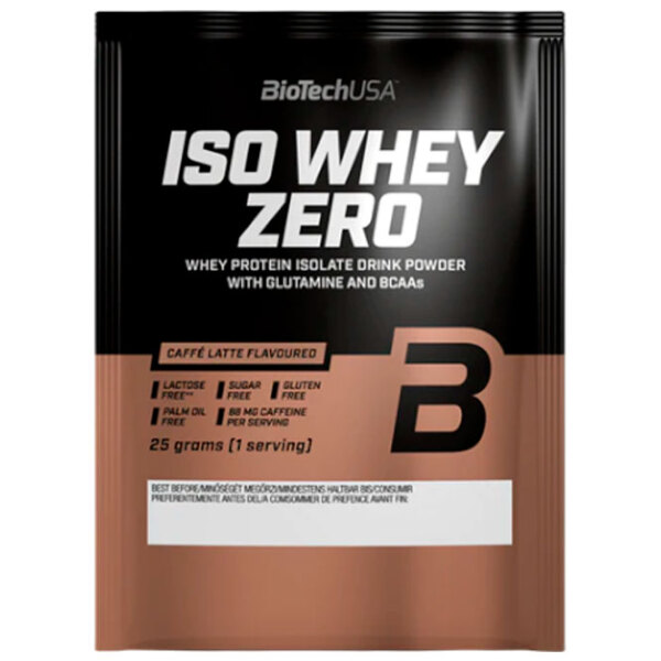 Proteină BioTechUSA Iso Whey Zero 25 g Cafe Latte | praf photo 1