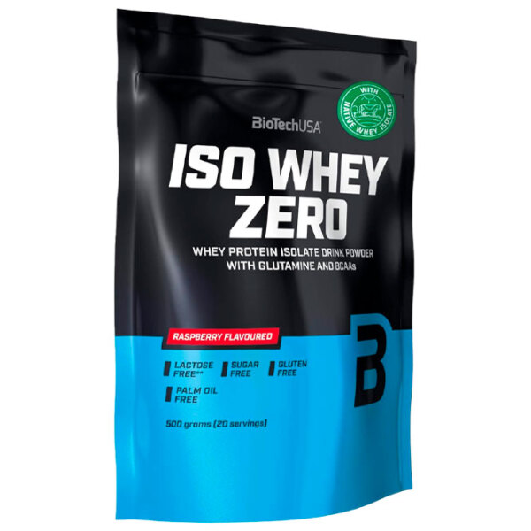 Proteină BioTechUSA Iso Whey Zero 25 g Zmeură | praf photo 1