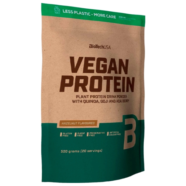 Протеин BioTechUSA Vegan Protein 500 г Лесной орех | порошок photo 1