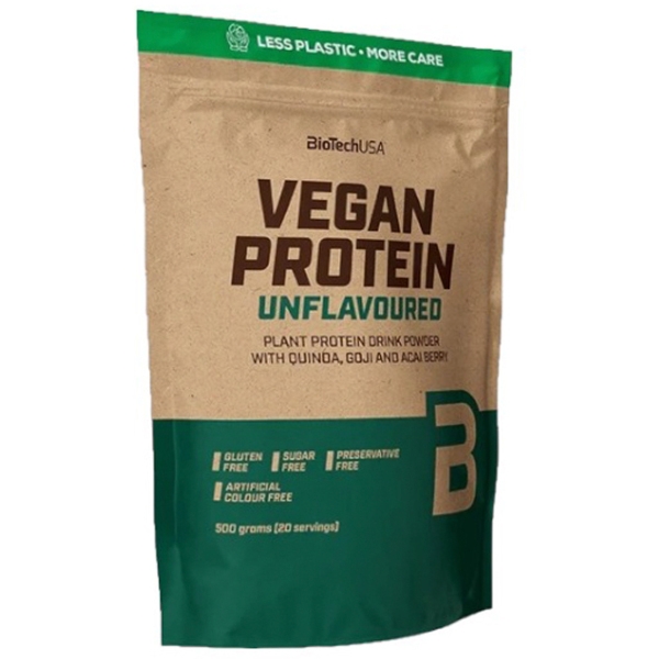 Proteină BioTechUSA Vegan Protein 500 g Fără gust | praf photo 1