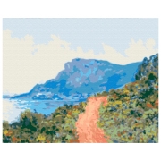 Pictură pe numere BrushMe Drum de munte din Monaco. Claude Monet 50 x 40 cm, P&acirc;nză