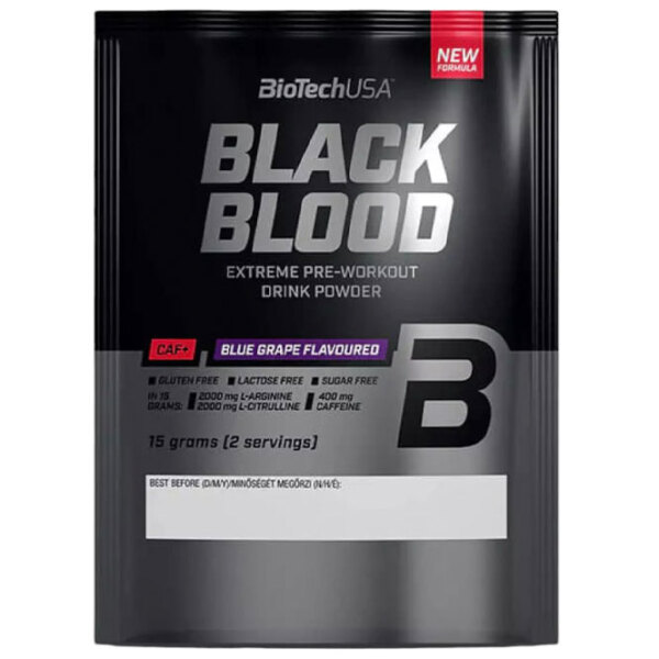 Energizant BioTechUSA Black Blood CAF+ (5999076249336) 15 g photo 1