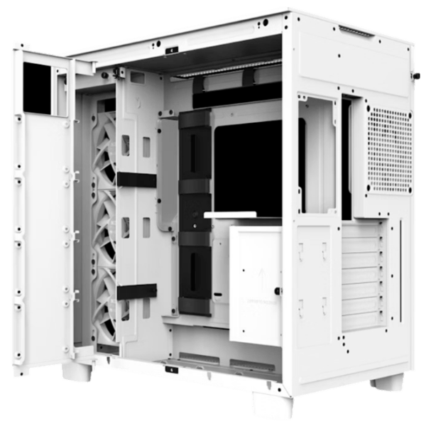 Carcasă NZXT H9 Flow White micro ATX photo 4