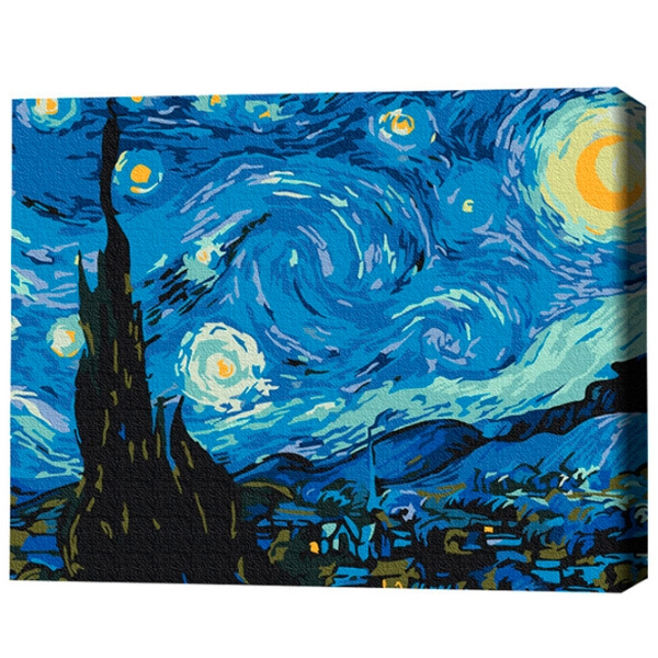 Pictură pe numere BrushMe Noaptea cu stele BS4756FC 50 x 40 cm, P&acirc;nză photo 3