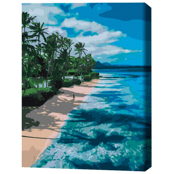 Pictură pe numere BrushMe Pe malul Paradisului 50 x 40 cm, P&acirc;nză photo 3
