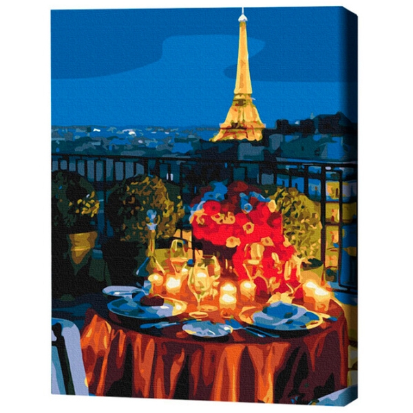 Pictură pe numere BrushMe Întâlnire la Paris 50 x 40 cm, P&acirc;nză photo 3