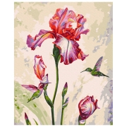 Pictură pe numere BrushMe Întâlnire matinală 50 x 40 cm, P&acirc;nză