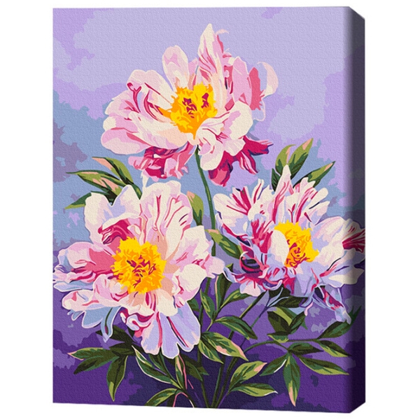 Pictură pe numere BrushMe Regatul bujorilor 50 x 40 cm, P&acirc;nză photo 3