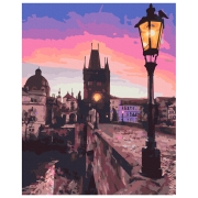 Pictură pe numere BrushMe Podul Carol 50 x 40 cm, P&acirc;nză