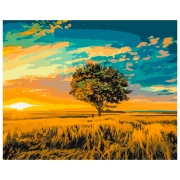 Pictură pe numere BrushMe Apus de aur 50 x 40 cm, Pânză