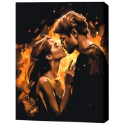 Pictură pe numere BrushMe Flacăra dragostei 50 x 40 cm, P&acirc;nză