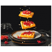 Pictură pe numere BrushMe Micul dejun în detalii 50 x 40 cm, P&acirc;nză