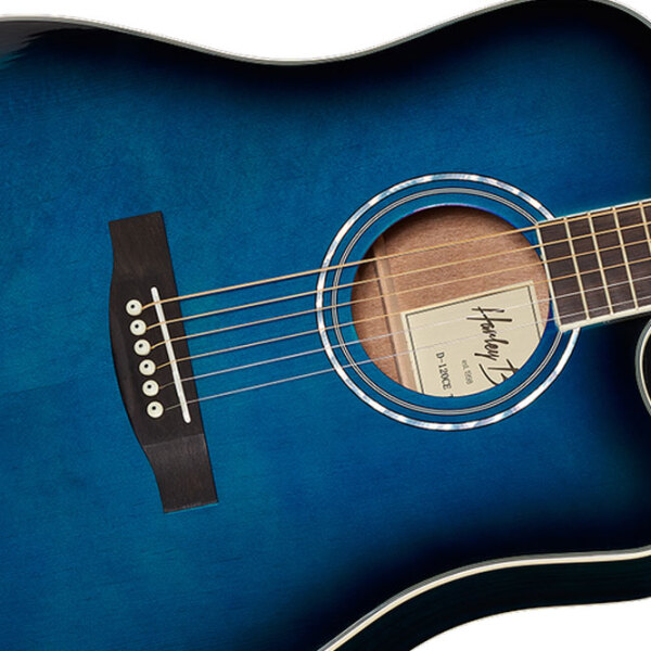 Электроакустическая гитара Harley Benton D-120CE TB Синий Dreadnought, 4/4 photo 5