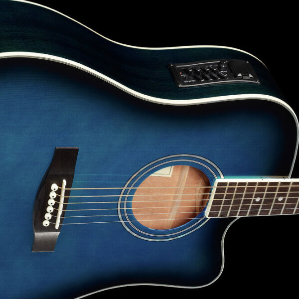 Электроакустическая гитара Harley Benton D-120CE TB Синий Dreadnought, 4/4 photo 7
