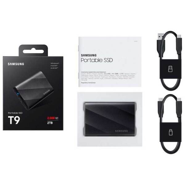 Unități de stocare externe SSD Samsung T9 2 TB Black  photo 4
