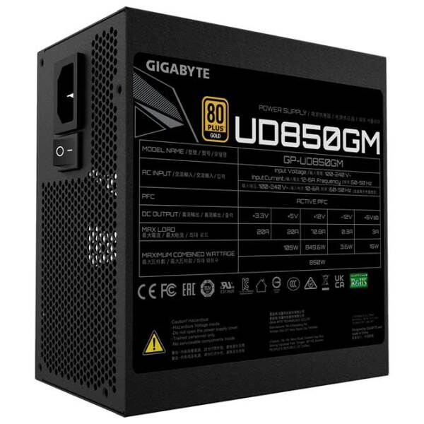 Блок питания Gigabyte GP-UD850GM 850 Вт Черный  photo 6