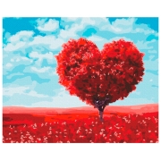 Pictură pe numere BrushMe Inima naturii BS52254FC 50 x 40 cm, P&acirc;nză
