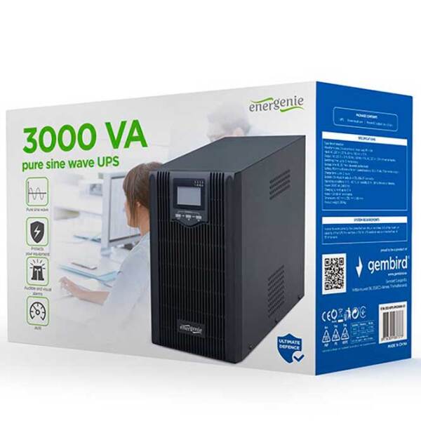 ИБП Gembird EG-UPS-PS3000-01 (2400/ 3000) Черный  photo 4