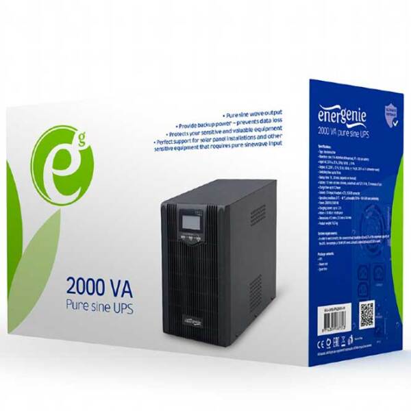 UPS Gembird EG-UPS-PS1000-01 (800/ 1000VA) Black  photo 4
