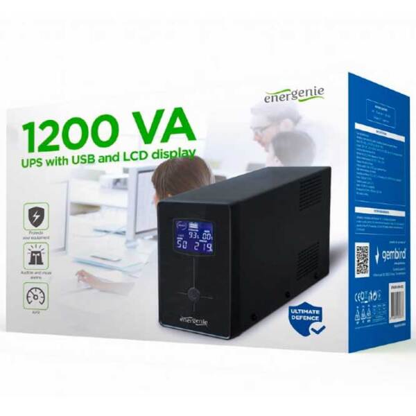 ИБП Gembird EG-UPS-033 (720/ 1200) Черный  photo 4