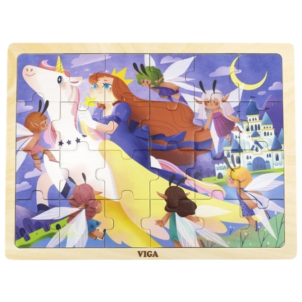 Puzzle VIGA Летая на единороге (44647) Количество деталей: 24, Рекомендуемый возраст: 3+ photo 1