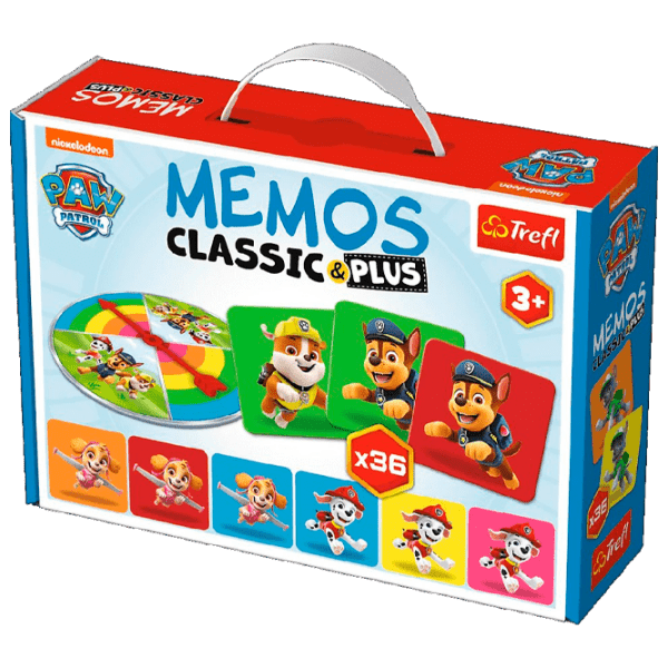 Настольная игра Trefl Game Memos Classic & Plus Paw Patrol Развитие, 3+ photo 1