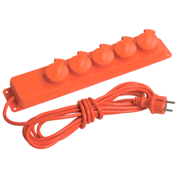 Удлинитель IEK U05V 5 м Красный  photo 1