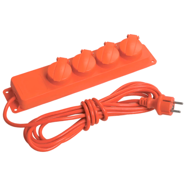 Prelungitor IEK U04V 5 m Red  photo 1