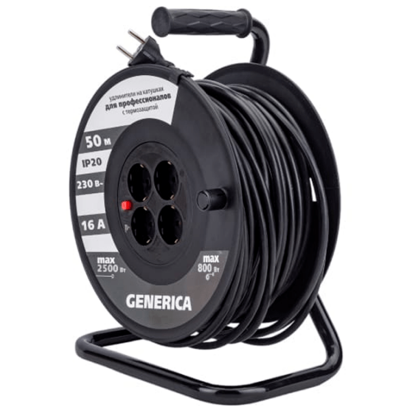 Prelungitor pe tambur Generica WKP20-16-04-20-G 20 m Black  photo 1