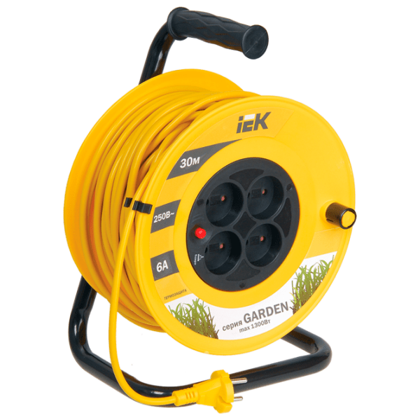 Удлинитель на катушке IEK WKP23-06-04-30 30 м Желтый  photo 1