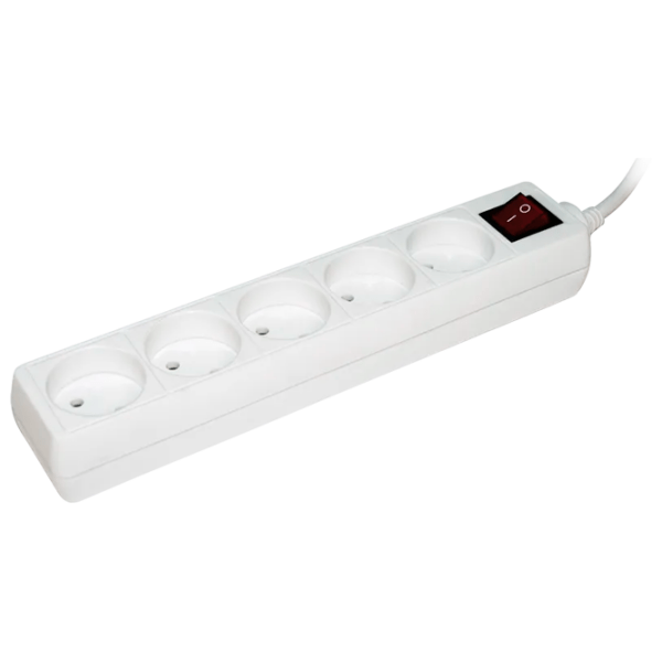 Удлинитель IEK WYP10-06-05-03-K-N 5 м Белый  photo 1