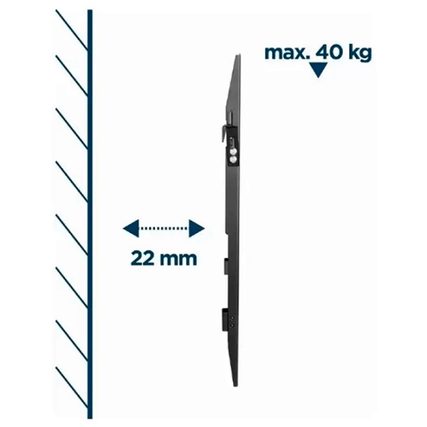 Suport TV Gembird WM-70F-02 Black VESA 600 x 400 mm photo 4