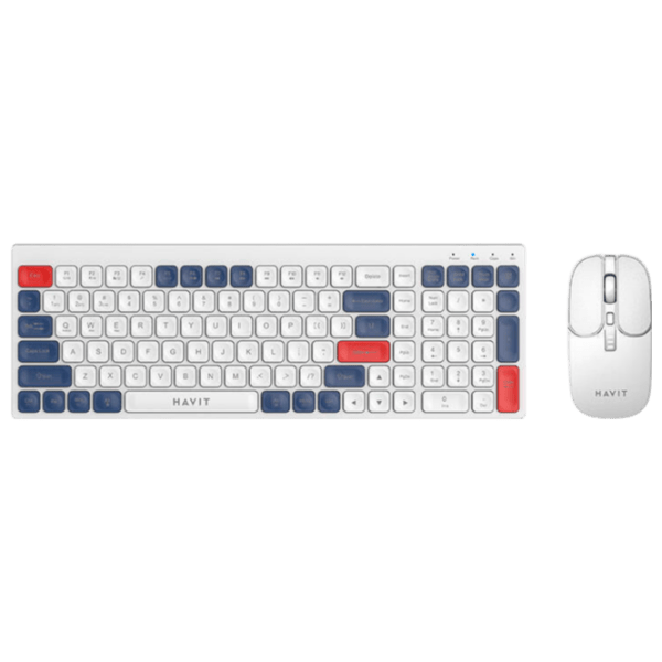 Tastatura & Mouse Havit KB830WB White Gaming, Fără fir photo 1