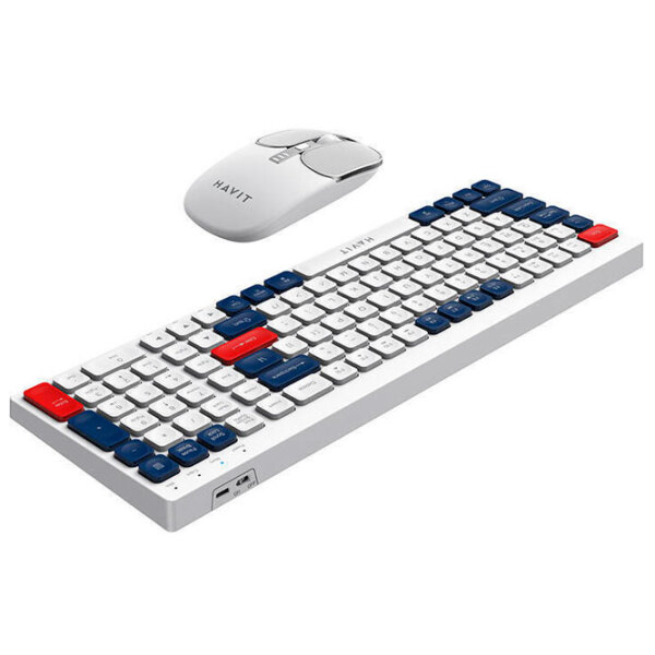 Tastatura & Mouse Havit KB830WB White Gaming, Fără fir photo 2