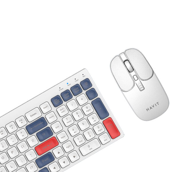 Tastatura & Mouse Havit KB830WB White Gaming, Fără fir photo 4