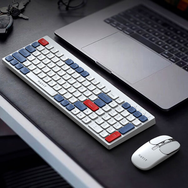Tastatura & Mouse Havit KB830WB White Gaming, Fără fir photo 6