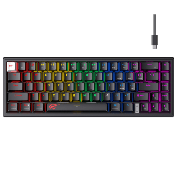 Tastatură Havit KB874L Black Gaming, Fără fir photo 1