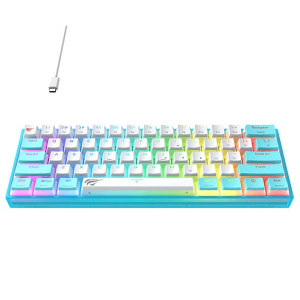 Tastatură Havit KB877L Blue Gaming, Fără fir photo 2