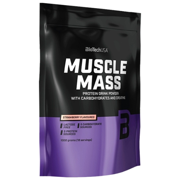 Gainer BioTechUSA Muscle Mass (5999076223275) 1000 g photo 1