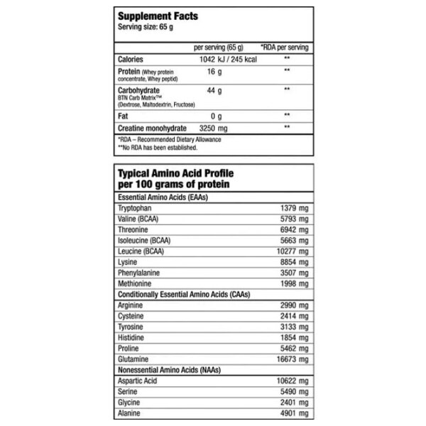 Gainer BioTechUSA Hyper Mass (5999076224524 ) 4000 g photo 2