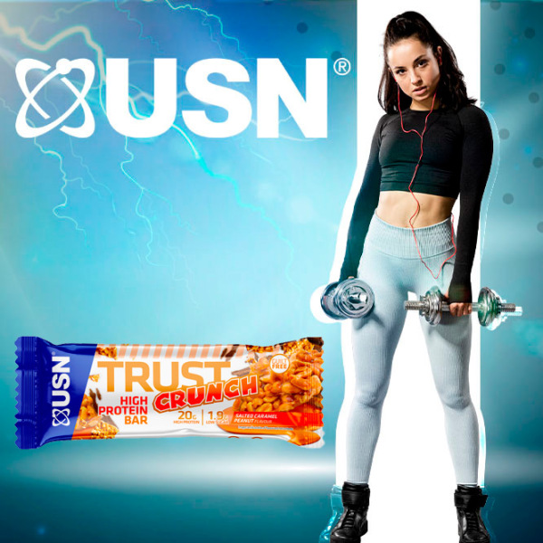 Batoane proteice USN TRUST CRUNCH Caramel sărat, arahide (18012) 60 g photo 2