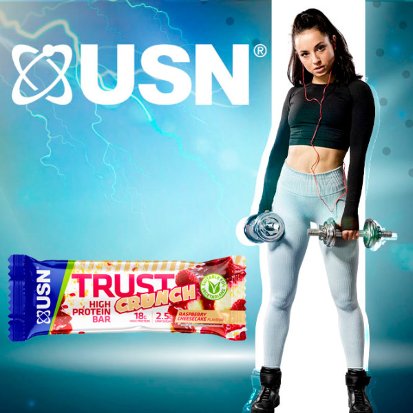 Batoane proteice USN TRUST CRUNCH Cheesecake cu zmeură (24660) 60 g photo 2