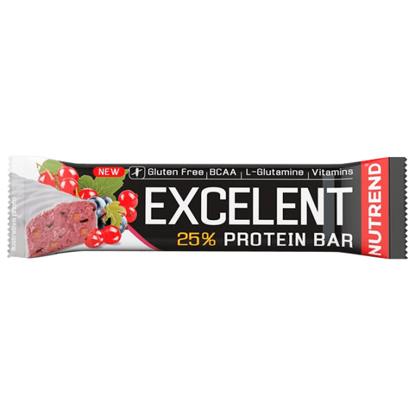 Batoane proteice Nutrend EXCELENT PROTEIN BAR Coacăze negre, merișor (5021) 85 g photo 1