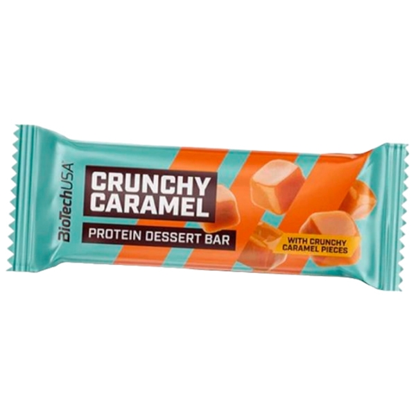 Batoane proteice BioTechUSA Protein Dessert Bar Caramel crocant (5999076239870) 50 g photo 1
