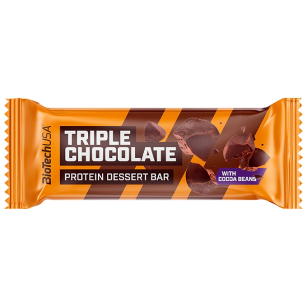 Протеиновые батончики BioTechUSA Protein Dessert Bar Тройной шоколад (5999076239900) 50 г photo 1