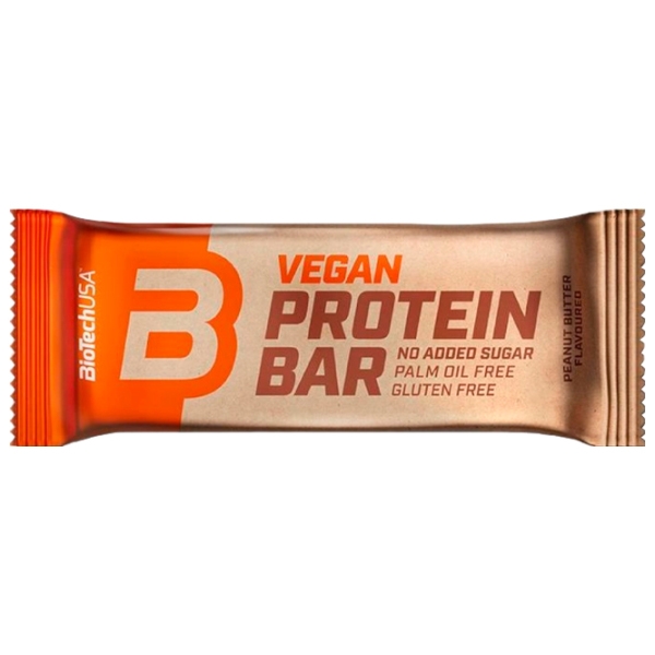 Протеиновые батончики BioTechUSA Vegan Bar Арахисовое масло (5999076239542) 50 г photo 1