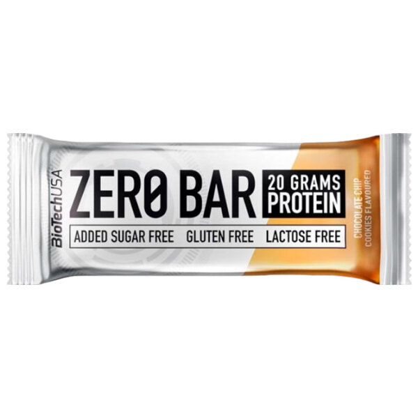 Протеиновые батончики BioTechUSA Zero Bar Печенье с шоколадной крошкой (5999076223602) 50 г photo 1