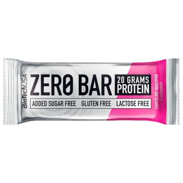 Batoane proteice BioTechUSA Zero Bar Ciocolată, marțipan (5999076223626) 50 g photo 1