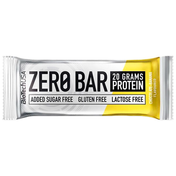 Протеиновые батончики BioTechUSA Zero Bar Банан, шоколад (5999076221561) 50 г photo 1