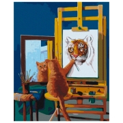 Pictură pe numere BrushMe Norman Catwell BS53459FC 50 x 40 cm, P&acirc;nză